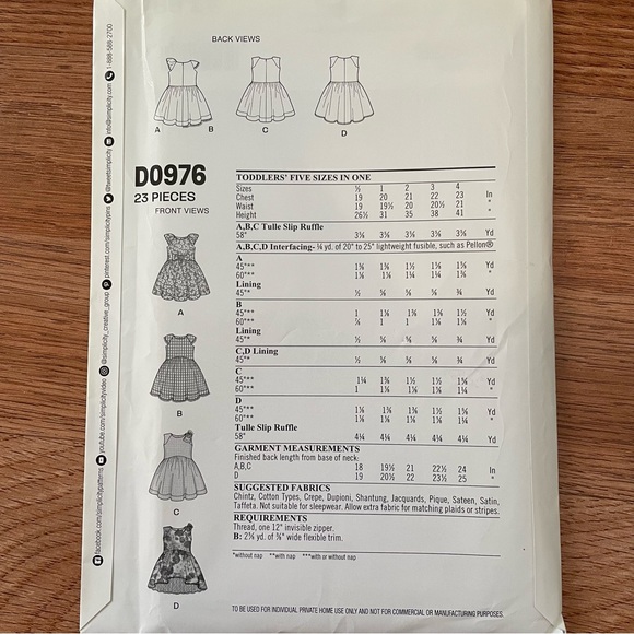 🔴 Girls Dress Sewing Pattern - Picture 2 of 3